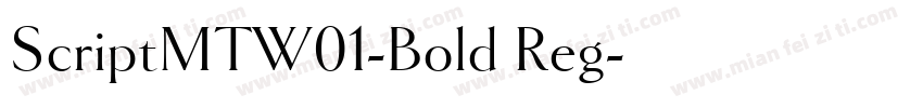 ScriptMTW01-Bold Reg字体转换